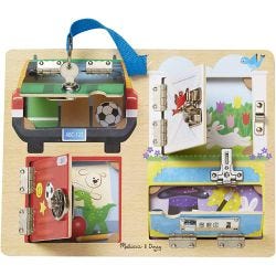 Melissa &amp; Doug -lukko- ja salpataulu
