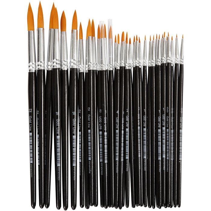 Gold Line -siveltimet, 0+1+2+4+8+12+18+22, Pit. 17-21,5 cm, Lev: 1-7 mm, pyöreät, 36kpl/ 1 pkt