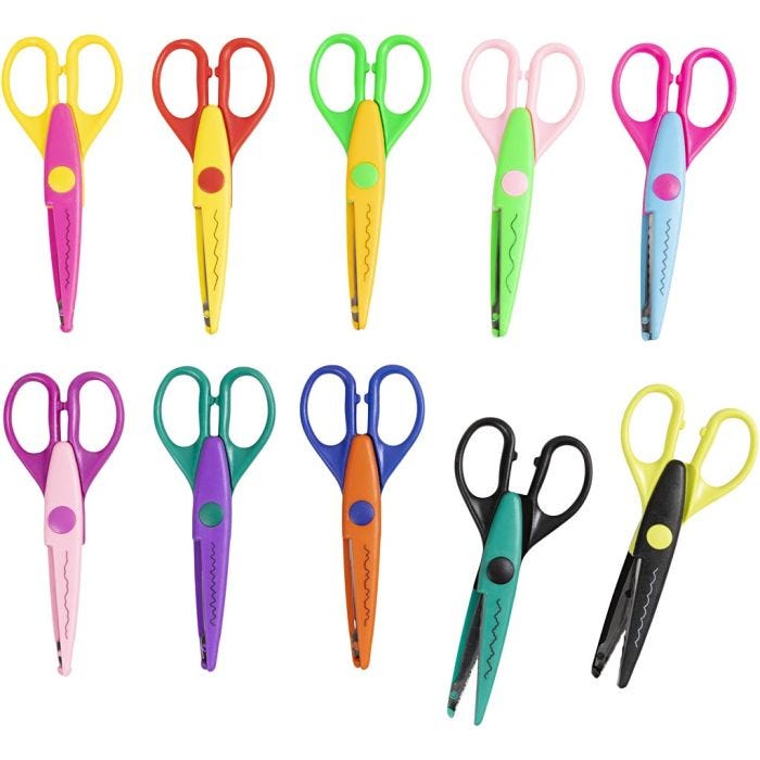 Kuviosakset, Pit. 16 cm, 10 kpl/ 1 pkt
