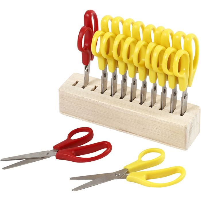 Lastensakset, Pit. 12,5 cm, pyöreäkärkiset, 12 kpl/ 1 pkt