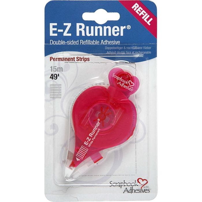 E-Z Runner® - refill, raitapalat, permanent, Lev: 8 mm, 15 m/ 1 rll