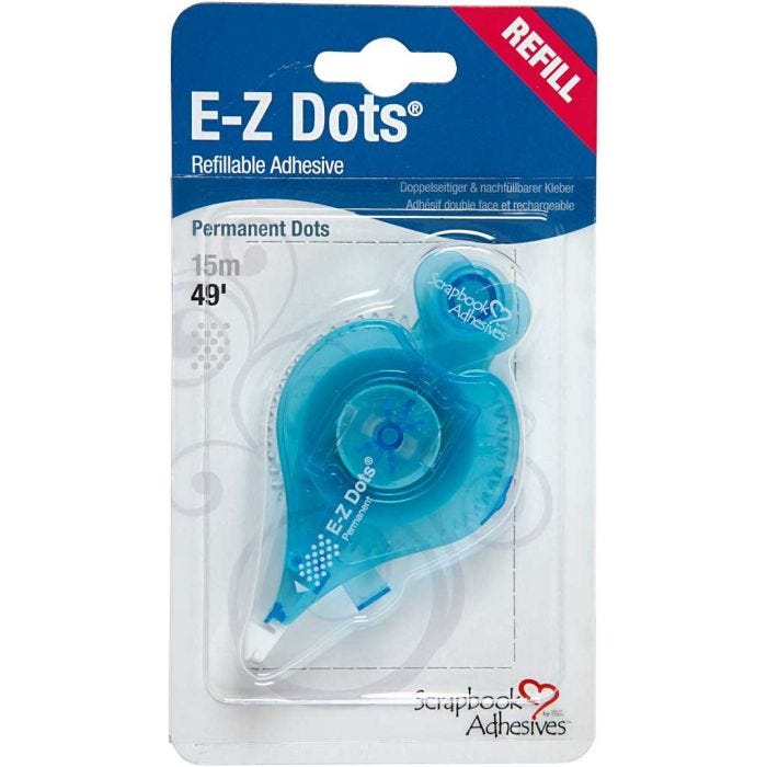E-Z Runner® - refill, täplät, permanent, Lev: 8 mm, 15 m/ 1 rll