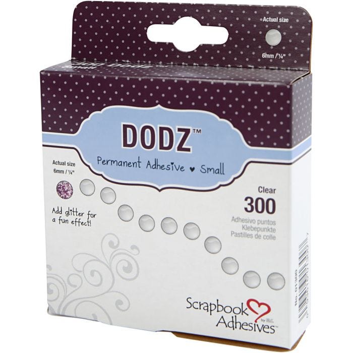 Liimatäplät Dodz 3L, halk. 6 mm, paksuus 0,5 mm, 300 kpl/ 1 pkt