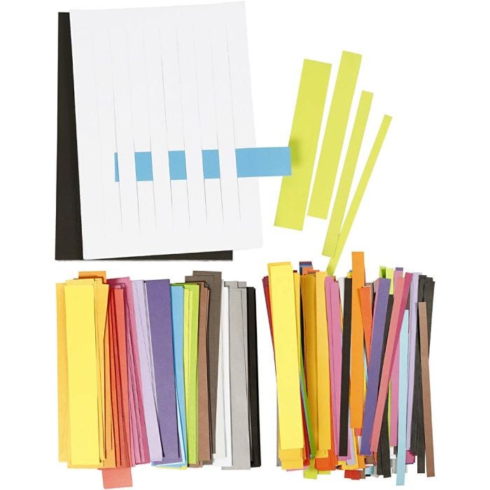 Paperin punontasetti, Pit. 21 cm, Lev: 10+15+25+35 mm, 1 pkk/ 1 pkt
