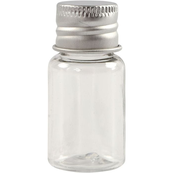 Kierrekantiset muovipurkit, Kork. 48 mm, halk. 23,5 mm, 13 ml, 10 kpl/ 1 pkt