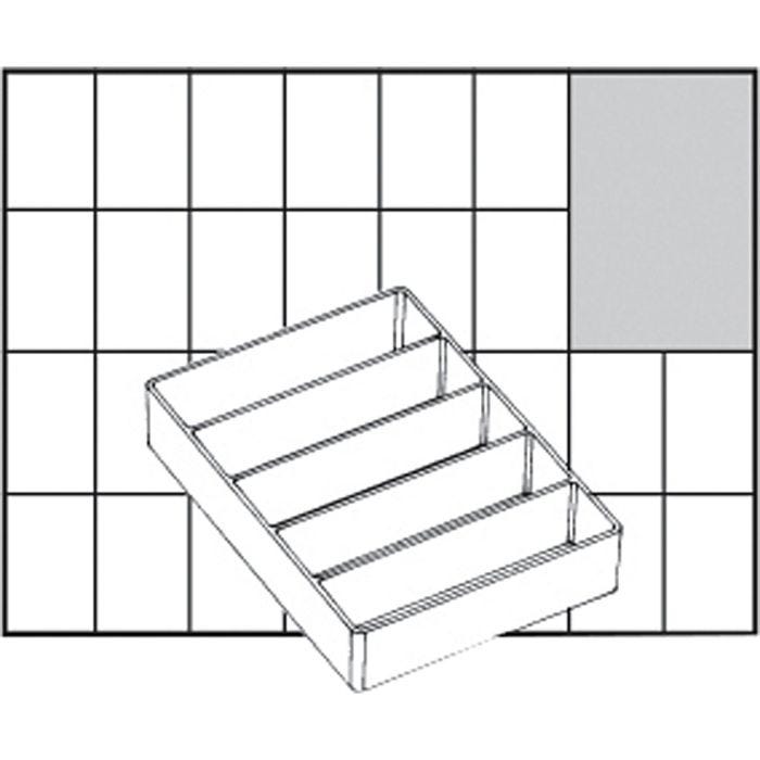 Säilytyslokero, nro A75 Low, Kork. 24 mm, koko 109x79 mm, 1 kpl