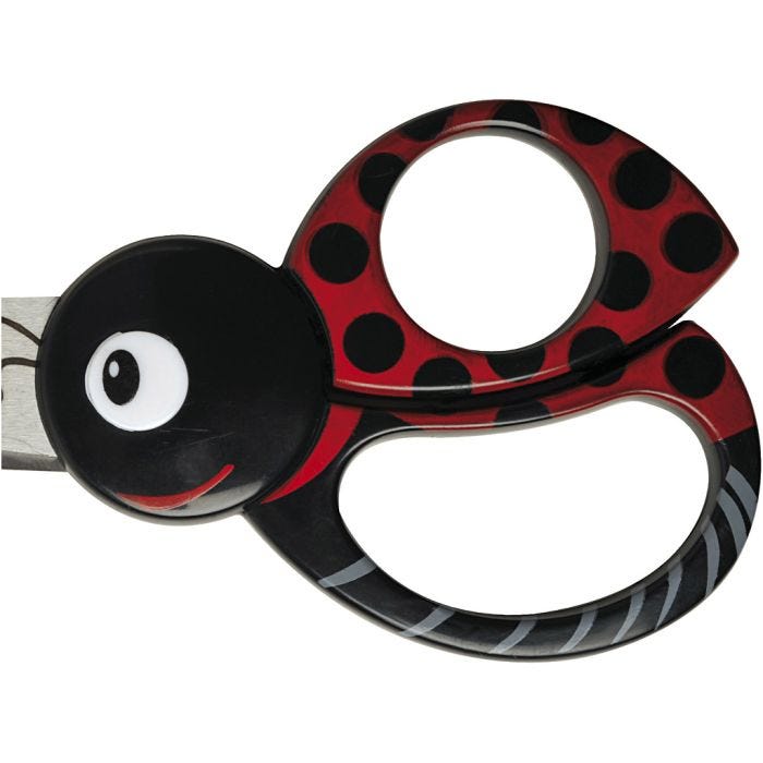 Lasten Eläinsakset, leppäkerttu, Pit. 13 cm, 1 kpl