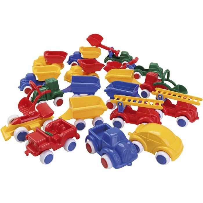 Kulkuvälineet, koko 12-15 cm, 18 kpl/ 1 set