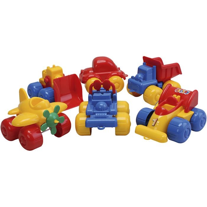 dantoy Autolelut, koko 17 cm, Lajitelman sisältö voi vaihdella , 6 laj/ 1 set