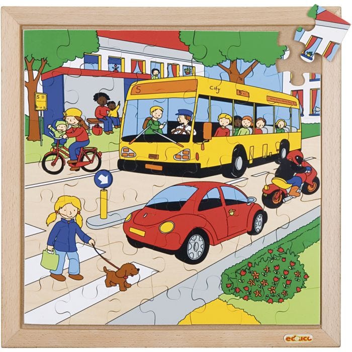 Educo puinen palapeli, koko 34x34 cm, 49 kappaletta, 1 kpl
