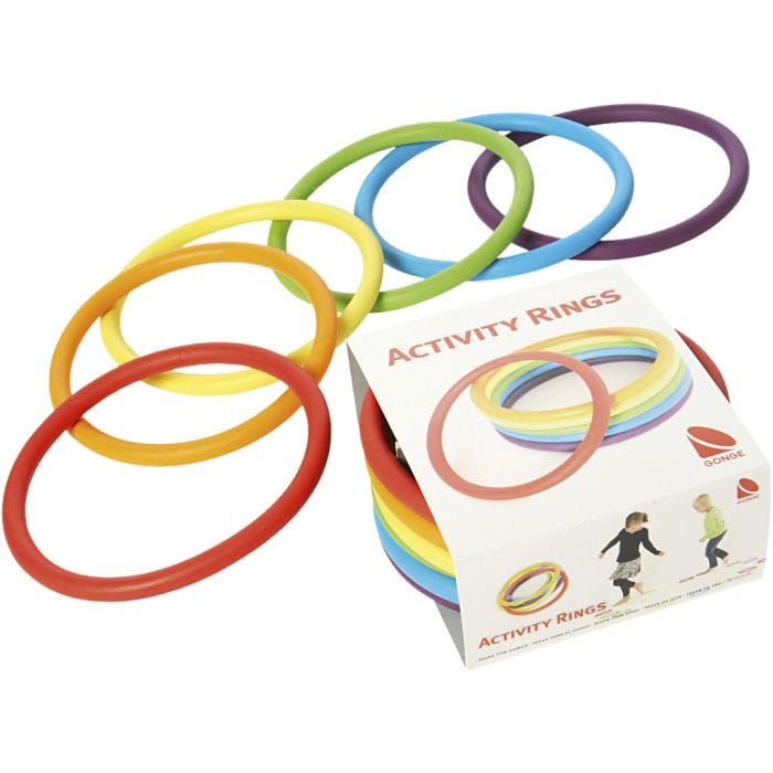 GONGE® Aktiviteettirenkaat, halk. 16 cm, 6 kpl/ 1 pkt