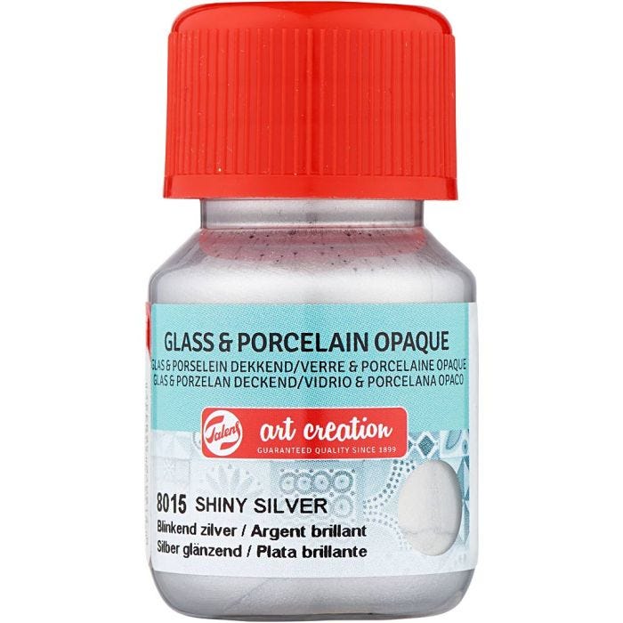 Keramiikka- ja posliinimaali, hopea, 30 ml/ 1 pll