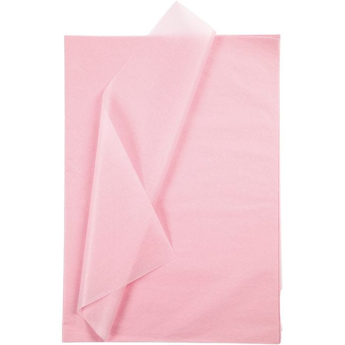 Silkkipaperi, arkki 50x70 cm, 17 g, vaaleanrosa, 10 ark/ 1 pkt