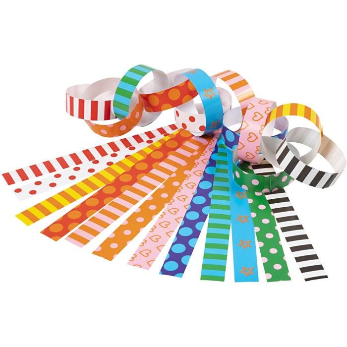 Paperisuikaleet, kuvioidut, 16 cm, 15 mm, 2400kpl/ 1 pkt