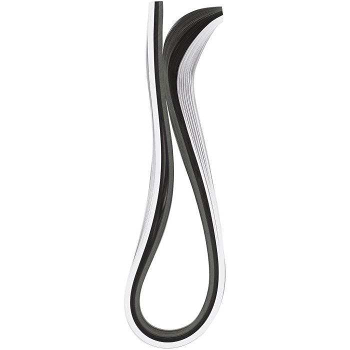 Paperisuikaleet, Pit. 78 cm, Lev: 5 mm, 120 g, musta, harmaa, valkoinen, 100 kpl/ 1 pkt