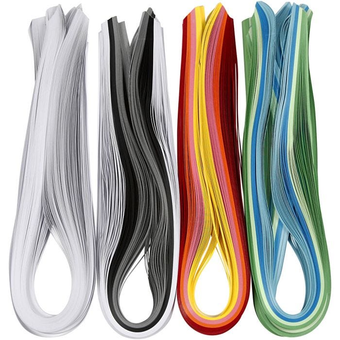 Paperisuikaleet, Pit. 78 cm, Lev: 5 mm, 120 g, värilajitelma, 12x100kpl/ 1 pkt