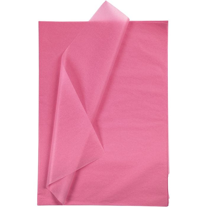 Silkkipaperi, arkki 50x70 cm, 17 g, pinkki, 25 ark/ 1 pkt