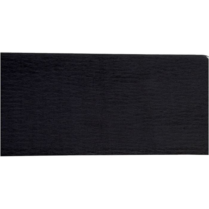 Kreppipaperi, arkki 50x250 cm, musta, 10 ark/ 1 pkt