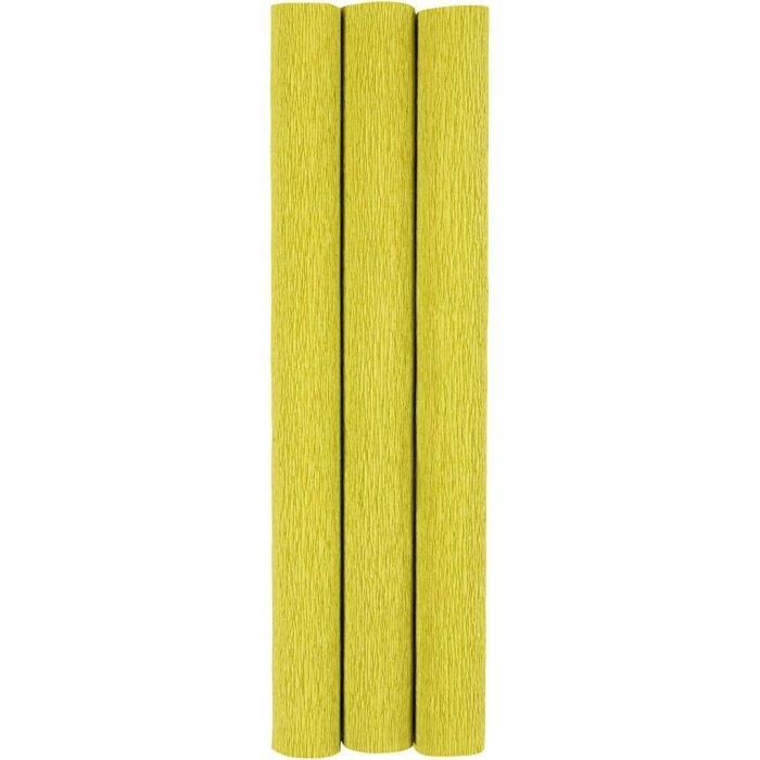Kreppipaperi, arkki 25x60 cm, Jonka joustavuus: 180%, 105 g, vaaleanvihreä, 3 ark/ 1 pkt