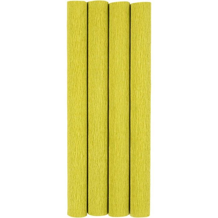 Kreppipaperi, arkki 25x60 cm, Jonka joustavuus: 180%, 105 g, vaaleanvihreä, 4 ark/ 1 pkt