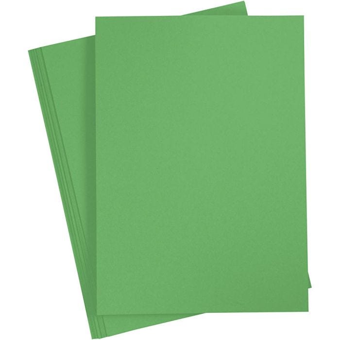 Kartonki, A4, arkki 210x297 mm, 180 g, ruohonvihreä, 20 ark/ 1 pkt