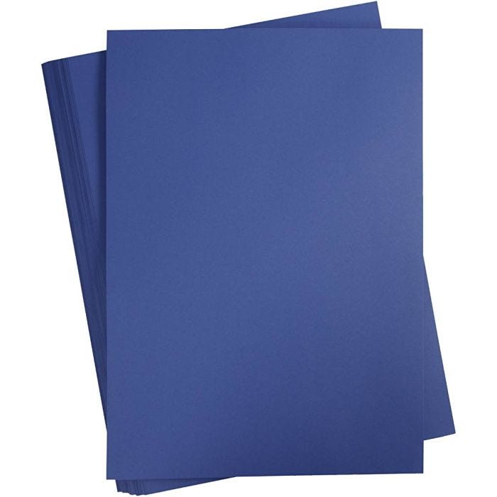 Kartonki, A2, arkki 420x594 mm, 180 g, tummansininen, 100ark/ 1 pkt