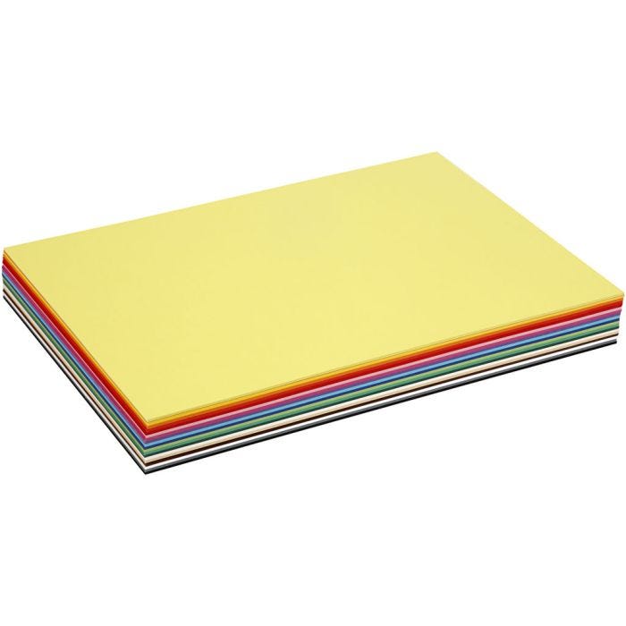 Värillinen Kartonki, A3, arkki 297x420 mm, 180 g, värilajitelma, 300laj/ 1 pkt