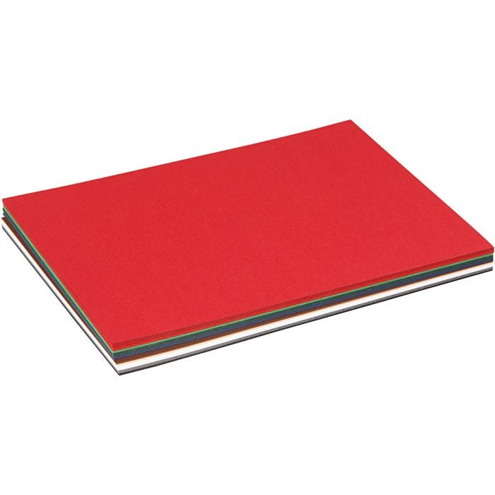 Kartonki, jouluvärit, A5, arkki 150x210 mm, 180 g, värilajitelma, 60laj/ 1 pkt