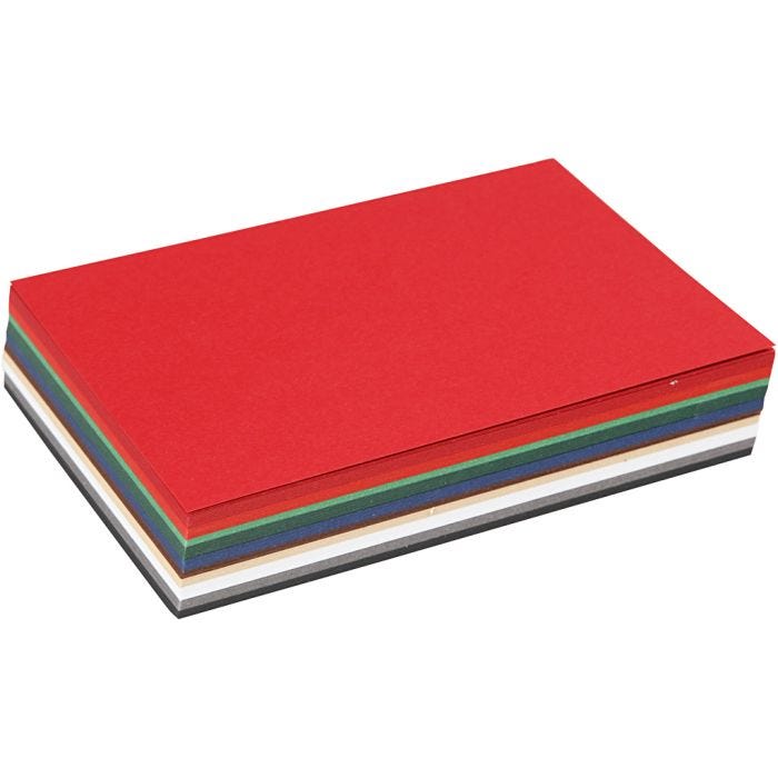 Kartonki, jouluvärit, A6, arkki 105x148 mm, 180 g, värilajitelma, 120 laj/ 1 pkt