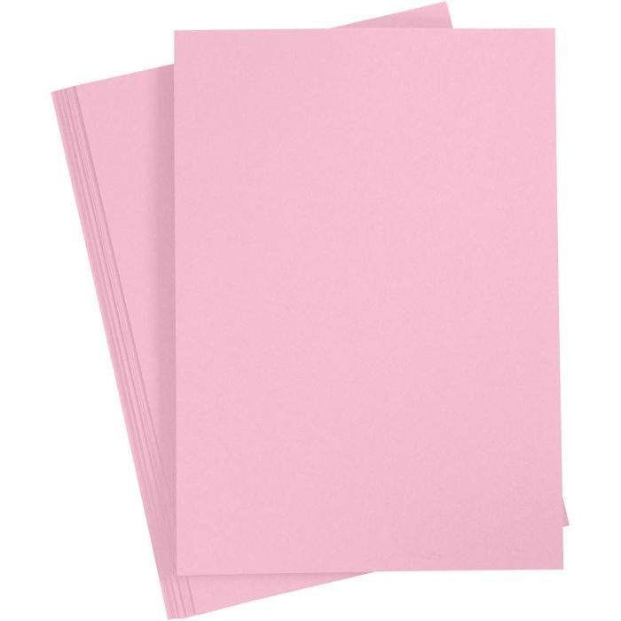 Kartonki, A3, arkki 297x420 mm, 180 g, vaaleanpinkki, 20ark/ 1 pkt