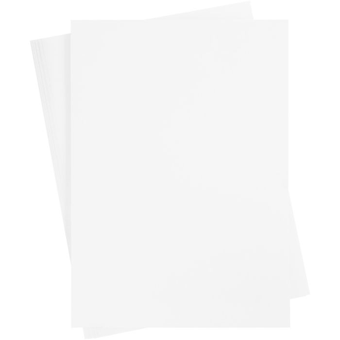Kartonki, A2, arkki 420x594 mm, 180 g, valkoinen, 10 ark/ 1 pkt