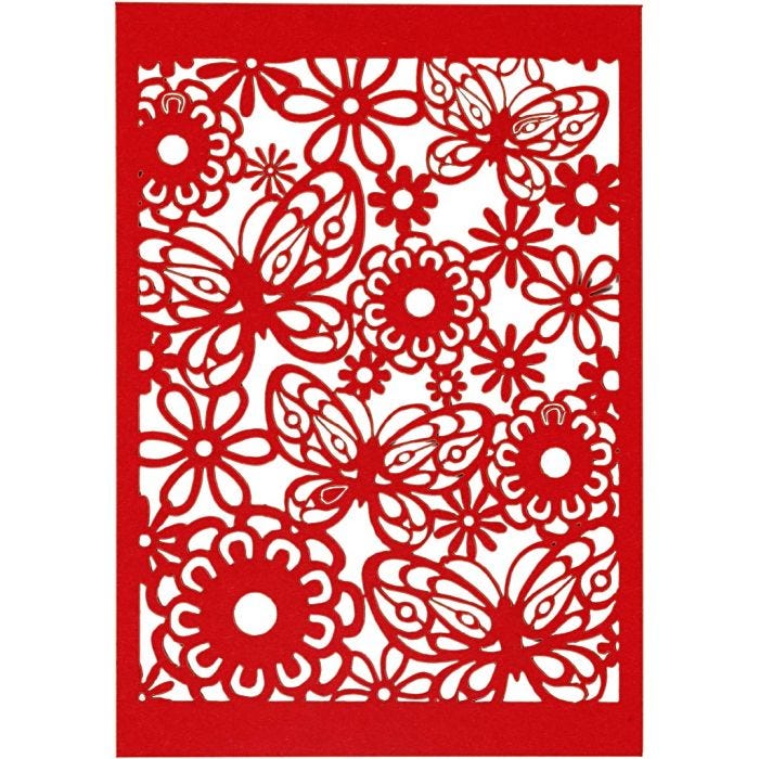 Pitsikartonki, arkki 10,5x15 cm, 200 g, punainen, 10 kpl/ 1 pkt