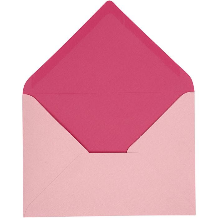 Kirjekuori, kirjekuoren koko 11,5x16 cm, 100 g, rosa/pinkki, 10 kpl/ 1 pkk