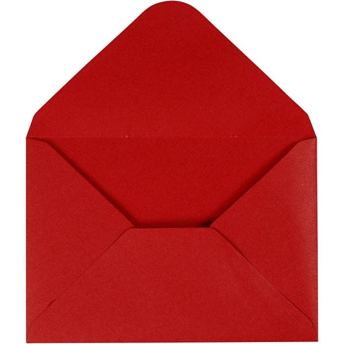 Kirjekuori, kirjekuoren koko 11,5x16 cm, 110 g, punainen, 10kpl/ 1 pkt