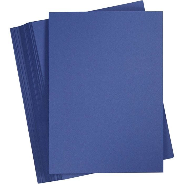 Kartonki, A4, arkki 210x297 mm, 180 g, tummansininen, 100 ark/ 1 pkt