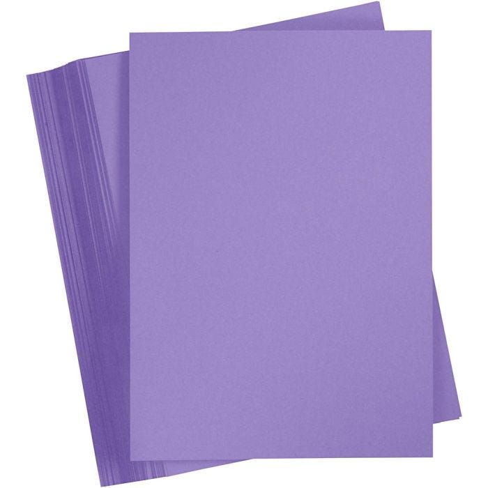 Kartonki, A4, arkki 210x297 mm, 180 g, violetti, 100ark/ 1 pkt