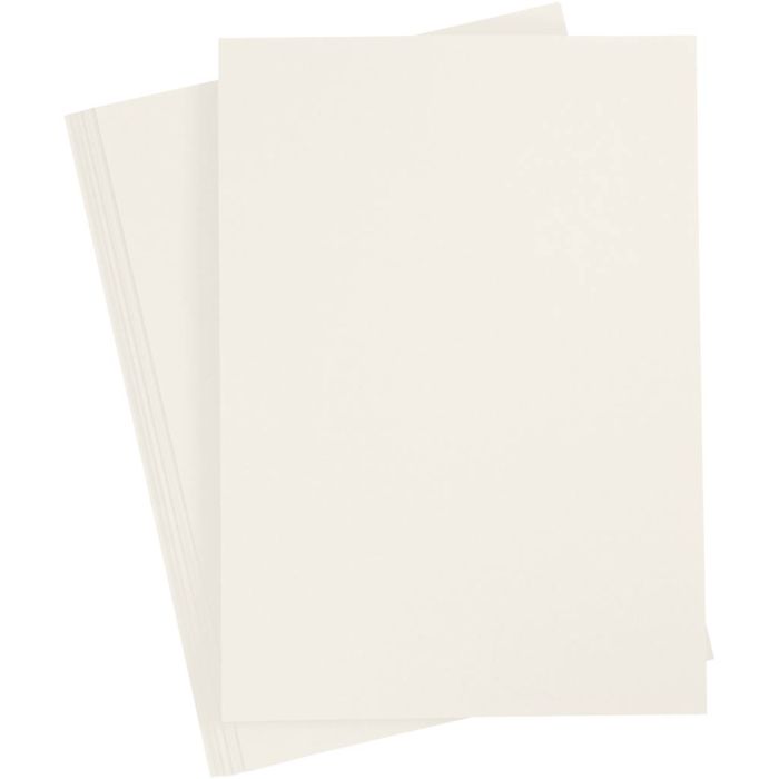 Kartonki, A4, arkki 210x297 mm, 220 g, luonnonvalkonen, 10kpl/ 1 pkt
