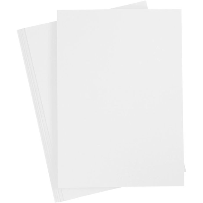 Kartonki, A4, arkki 210x297 mm, 220 g, valkoinen, 10 kpl/ 1 pkt