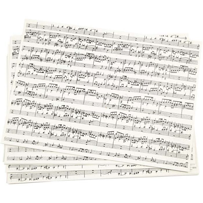 Nuottipaperi, nuotteja, A4, arkki 210x297 mm, 100 g, 10ark/ 1 pkt