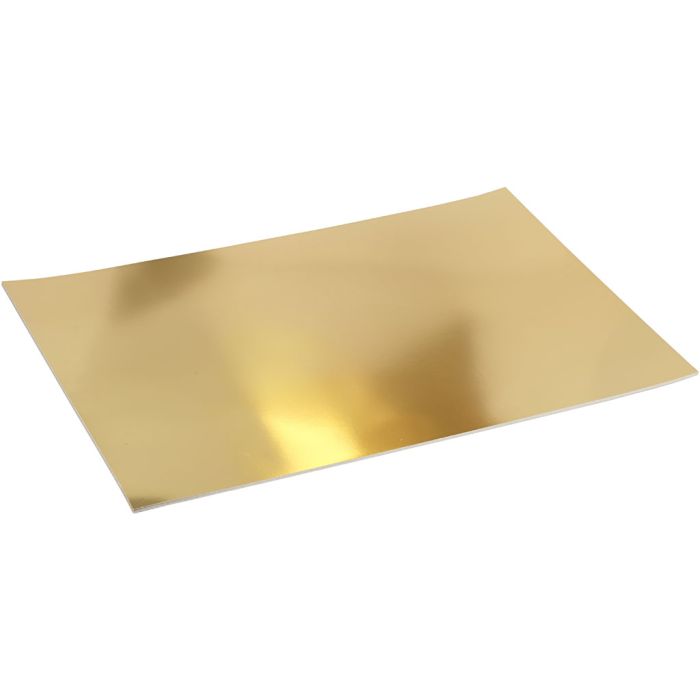 Metallikartonki, A2, arkki 420x594 mm, 280 g, kulta, 10ark/ 1 pkt