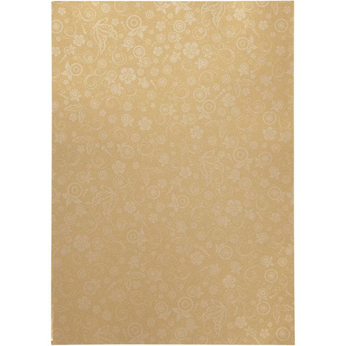Paperi, A4, arkki 210x297 mm, 80 g, kulta, 20 ark/ 1 pkt
