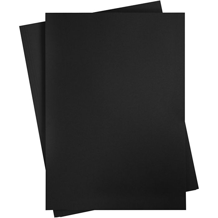 Kartonki, arkki 460x640 mm, 210-220 g, musta, 25 ark/ 1 pkt