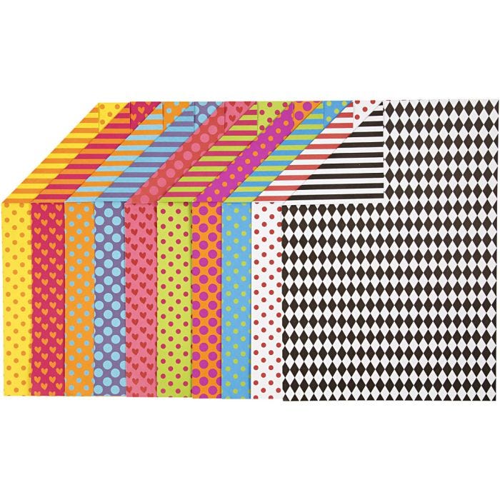 Kuviokartonki, A4, arkki 210x297 mm, 250 g, värilajitelma, 20 laj/ 1 pkt