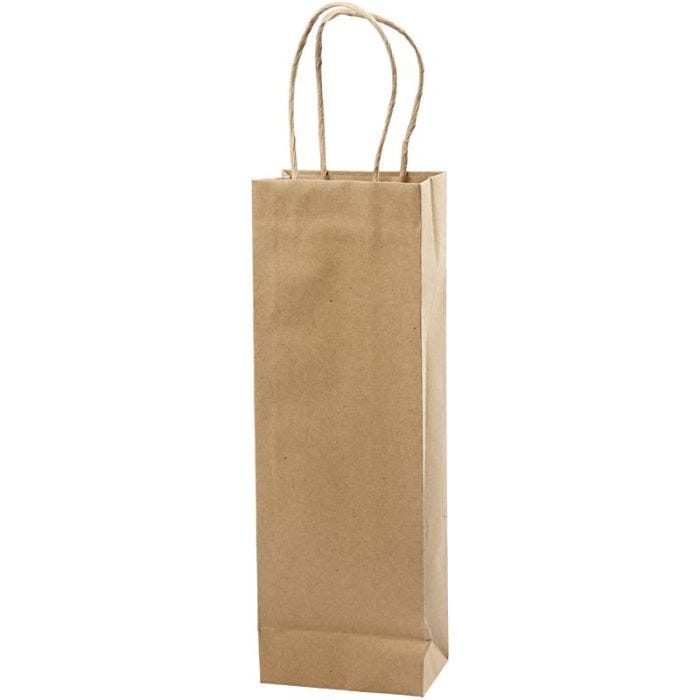 Paperipussi, Kork. 36 cm, Lev: 13x8 cm, 125 g, ruskea, 10kpl/ 1 pkt