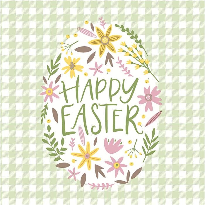 Servietit, Happy Easter, koko 33x33 cm, 20 kpl/ 1 pkt