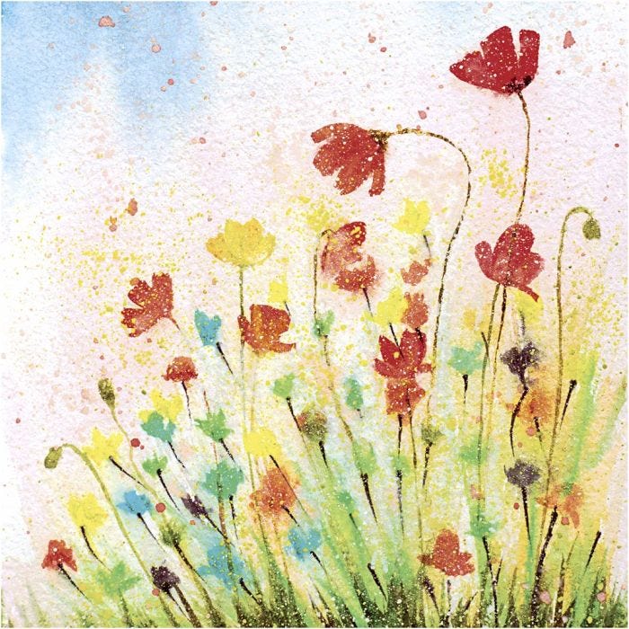 Servietit, unikko, koko 33x33 cm, 20 kpl/ 1 pkt