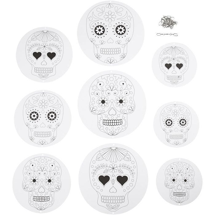 Mobilekuviot, halk. 12+15+18 cm, 300 g, valkoinen, 3 set/ 1 pkt
