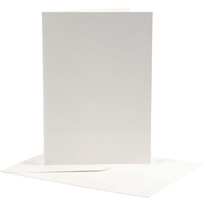 Korttipohjat kirjekuorineen, kortin koko 12,5x17,5 cm, kirjekuoren koko 14x19 cm, luonnonvalkonen, 10set/ 1 pkt