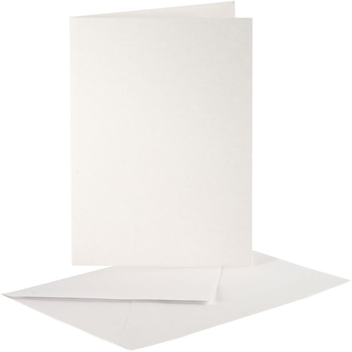 Helmiäiskortti-/kirjekuoripakkaus, kortin koko 10,5x15 cm, kirjekuoren koko 11,5x16,5 cm, kerma, 10 set/ 1 pkt