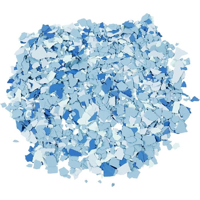Terrazzo hiutaleet, sininen, 90g/ 1 tb